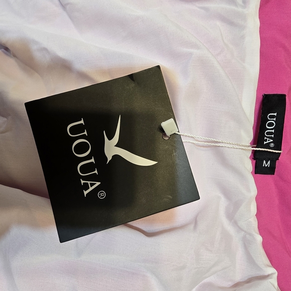 Uoua Women’s Pink Colorblock Track Joggers with Green & Yellow Accents - Picture 4 of 5